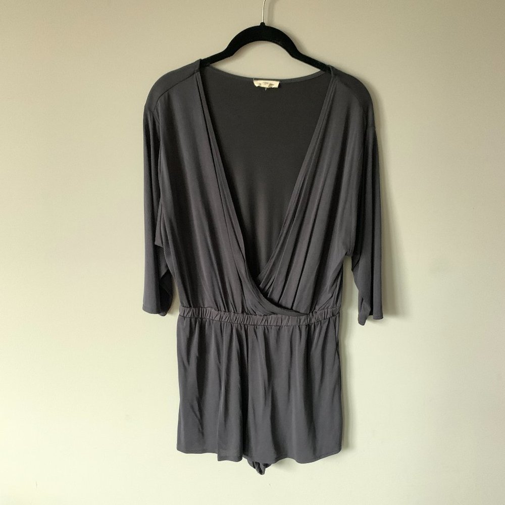 UO Romper (long sleeves w/ shorts) - Dark Grey (Silence + Noise)